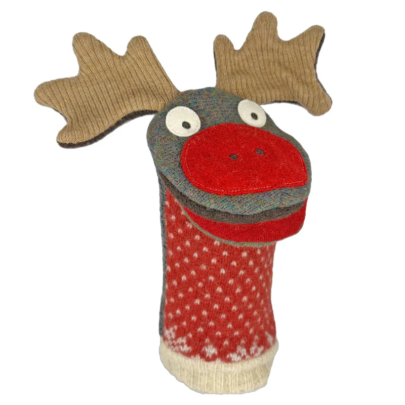 red socks with roses-Cate & Levi/Rudolph The Reindeer | Reclaimed Wool