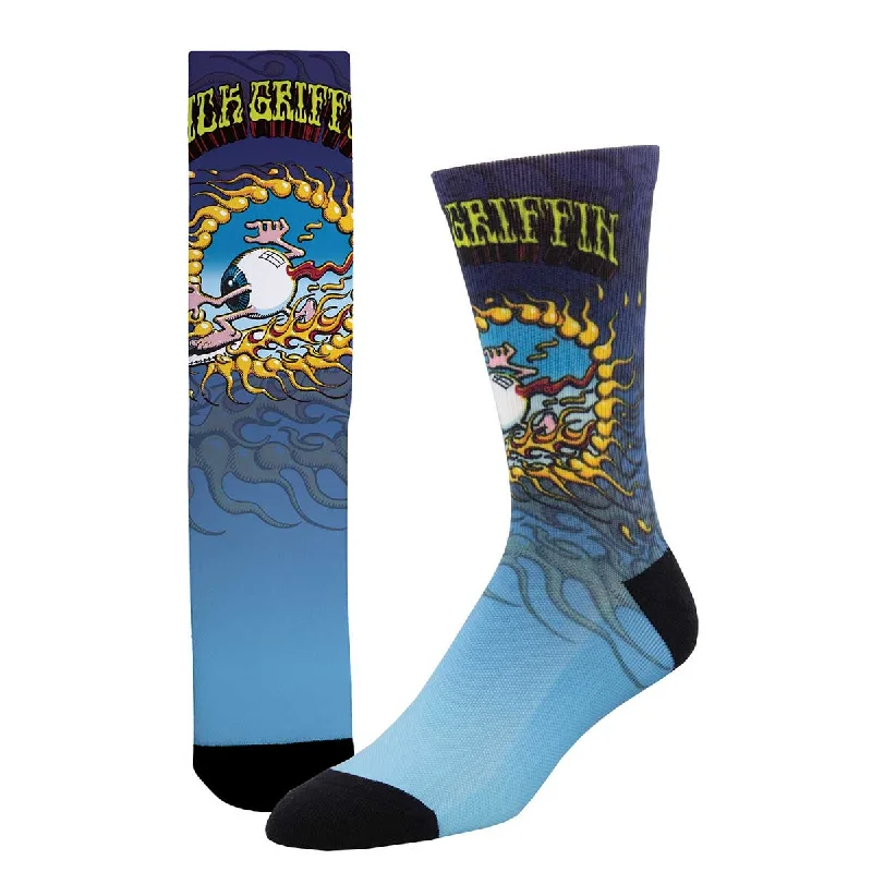 subtle socks with hints-Rick Griffin - Surfing Eyeball - 3D Printed