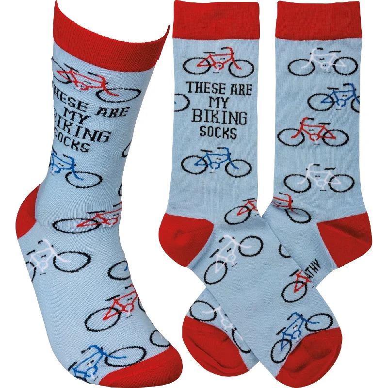 awareness socks with colors-Socks - These Are My Biking Socks