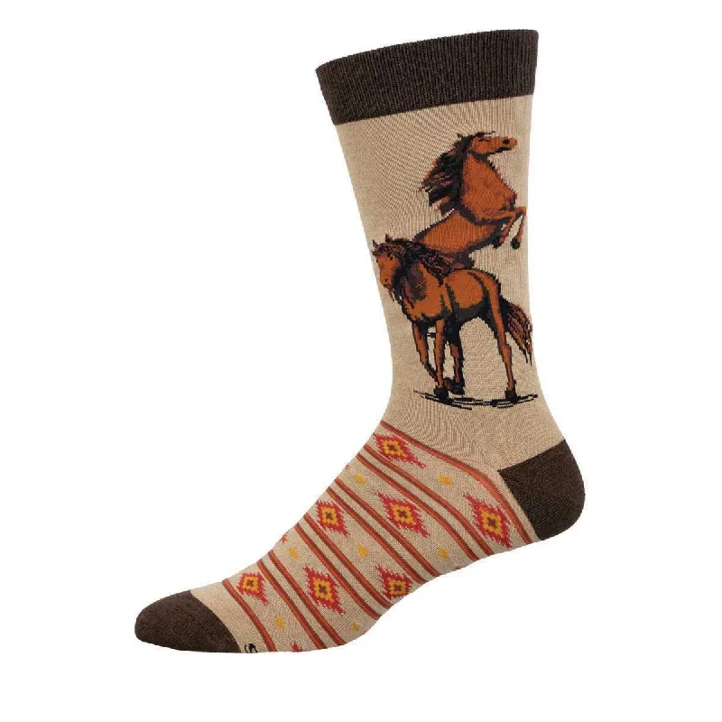 chunky socks with weight-Wild, Wild, Horses - Bamboo