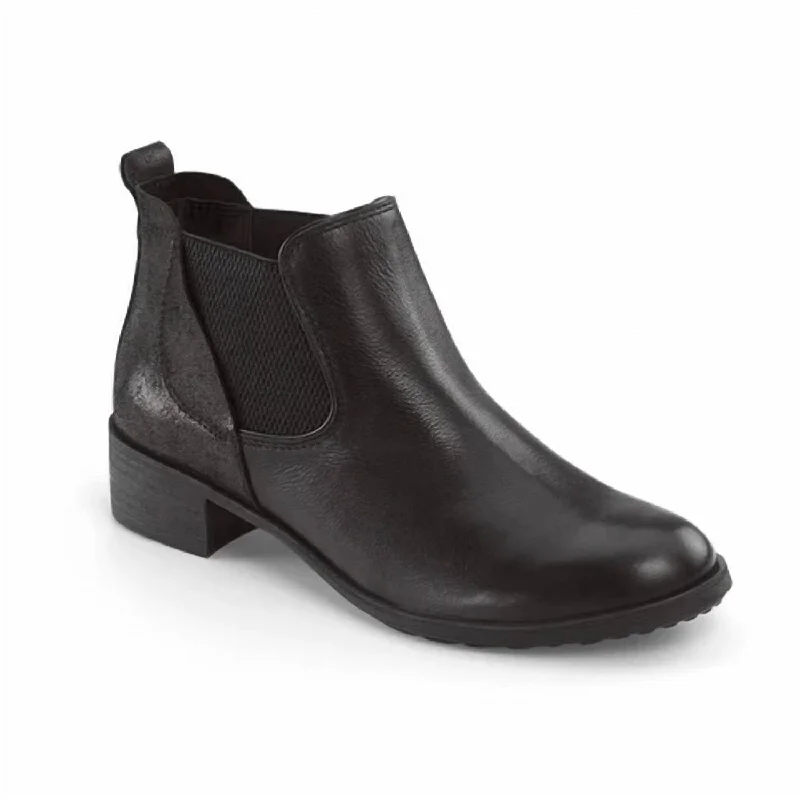 women's heavy-duty platform boots-Beth Ankle Boot In Black