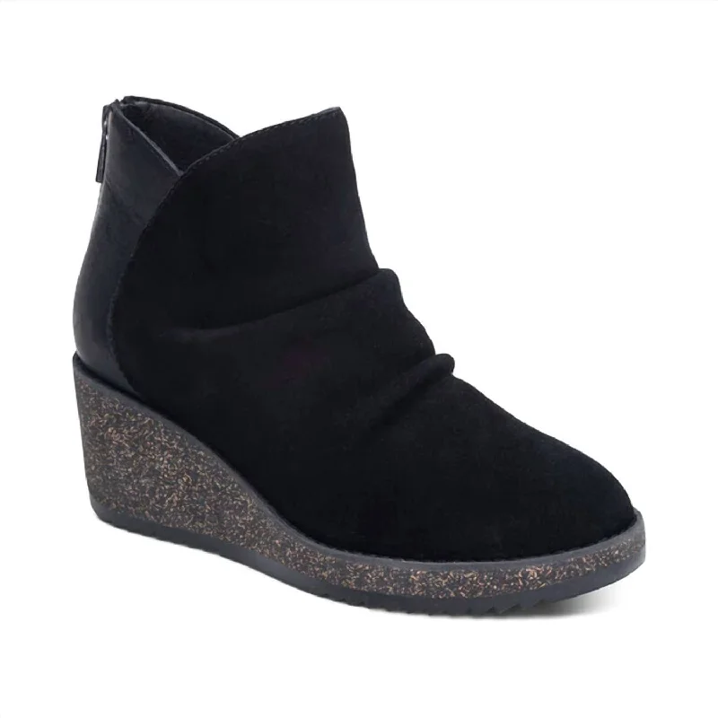 women's violet mesh sneakers-Kara Ankle Boot In Black