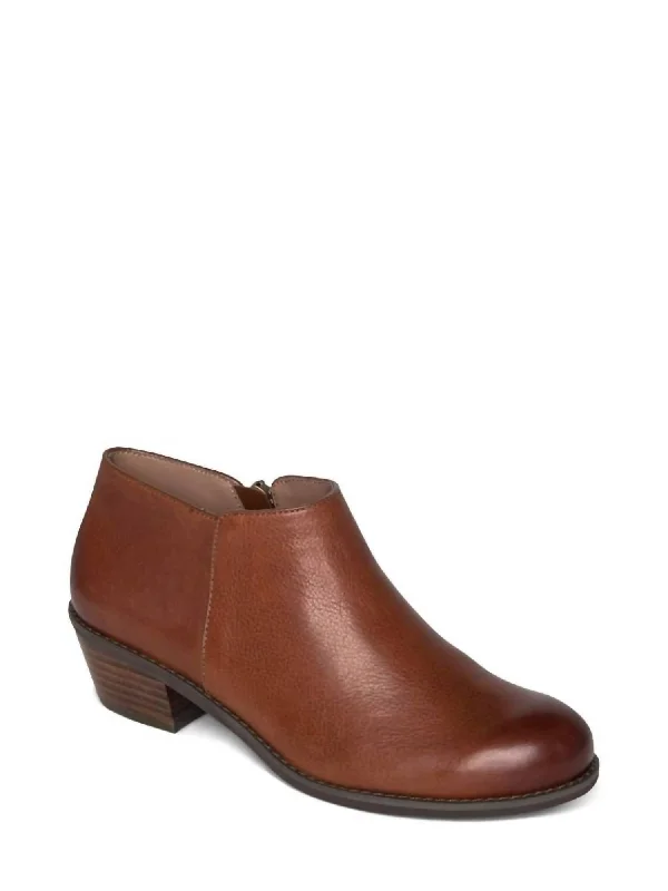 women's coal pointed-toe flats-Laurel Ankle Boot In Whiskey