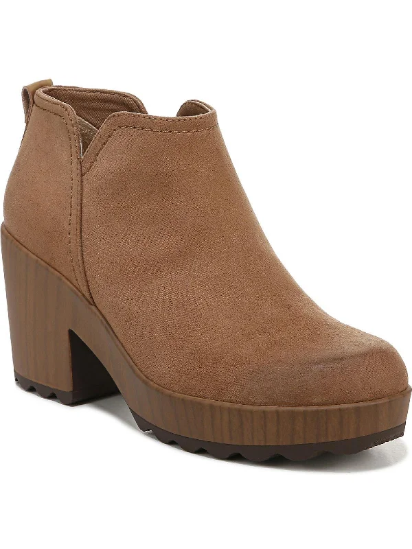 women's granite wedge boots-Wish List Womens Block Heel Booties