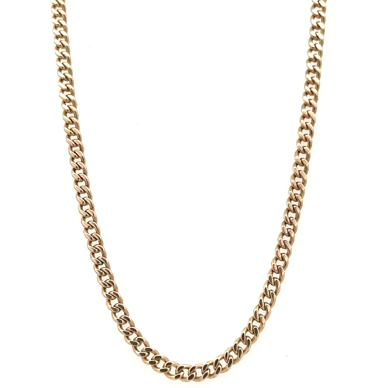 Estate 14K Yellow Gold 3.15mm Cuban Chain Necklace