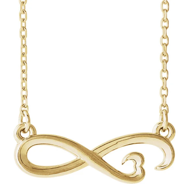 Infinity-Inspired Heart 16-18" Necklace