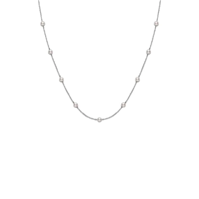 Akoya Cultured Pearl Everyday Essentials Station Necklace (6.5mm A+)