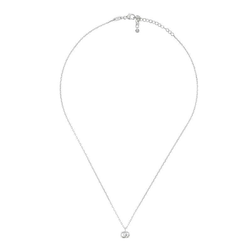 GG Running Necklace with Diamond Accent