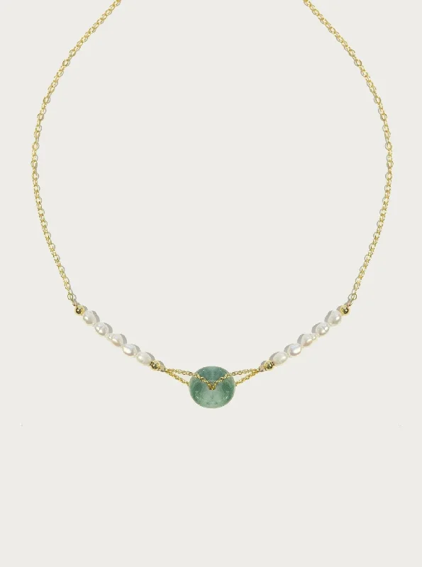 diamond star choker necklaces-Greta Jade Necklace