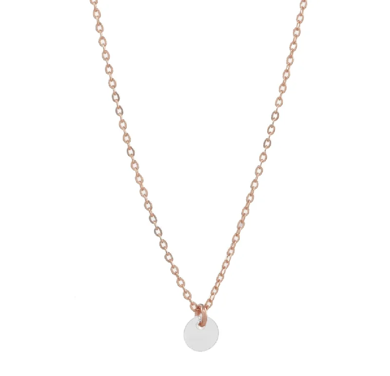 Silver Disc l Rosegold Chain