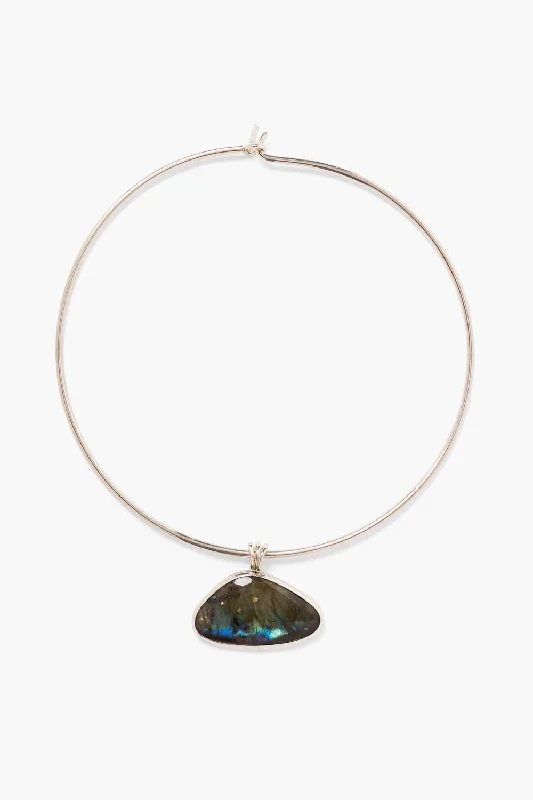 resin apatite bracelets-Yasmine Collar Necklace Silver