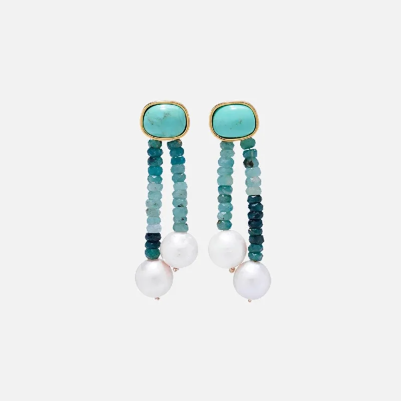 pearl vine drop earrings-Alvar Earrings