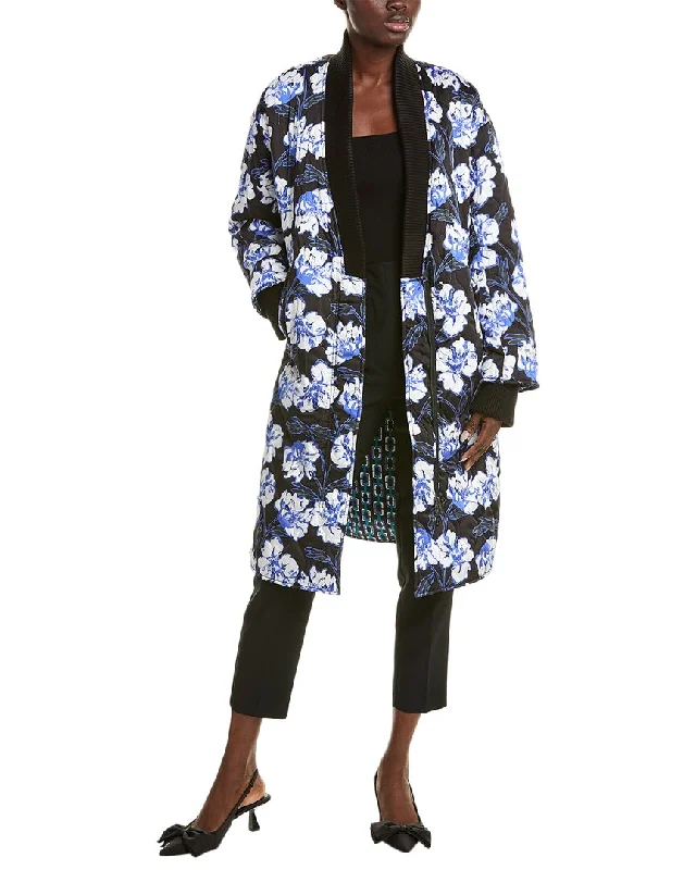 women’s chambray tops-Diane von Furstenberg Severine Reversible Coat