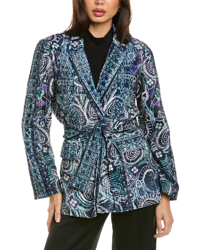 women’s draped pullovers-Kobi Halperin Abott Velvet Jacket