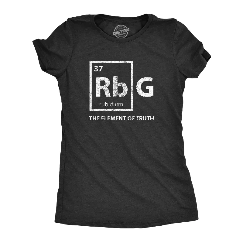 women’s ribbed sweaters-Womens RBG Element Of Truth Tshirt Ruth Bader Ginsburg Supreme Court Science Tee