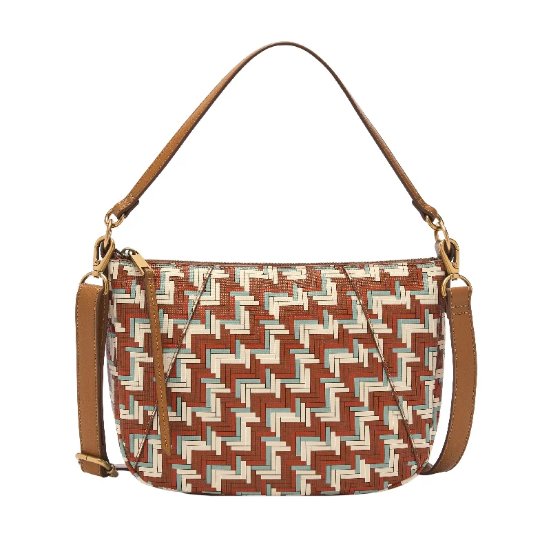 Ladies quilted handbags-Fossil Women's Skylar Printed Polyurethane Crossbody