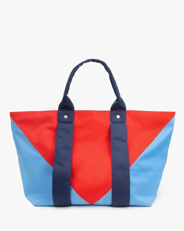 Female stylish tote bags-Giant Trop Avion Tote Bag in Bright Blue