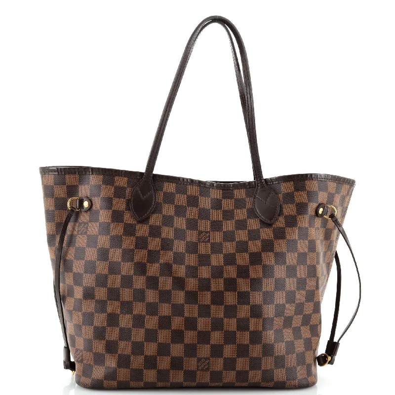 Ladies modern handbags-Neverfull NM Tote Damier MM