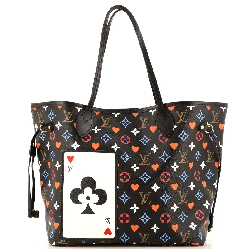 Ladies boho sling bags-Neverfull NM Tote Limited Edition Game On Multicolor Monogram MM