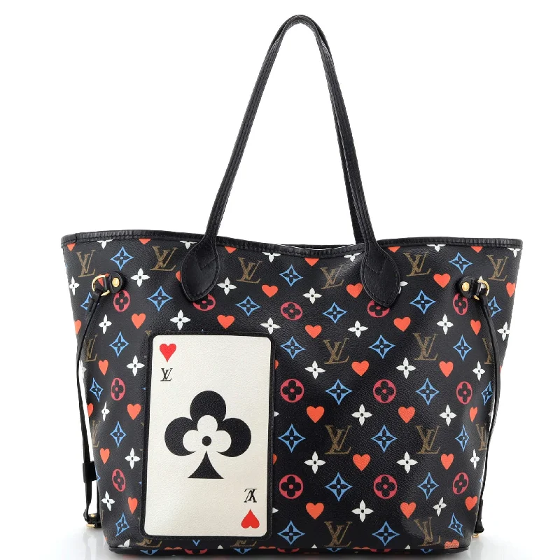 Women's vintage crossbody bags-Neverfull NM Tote Limited Edition Game On Multicolor Monogram MM