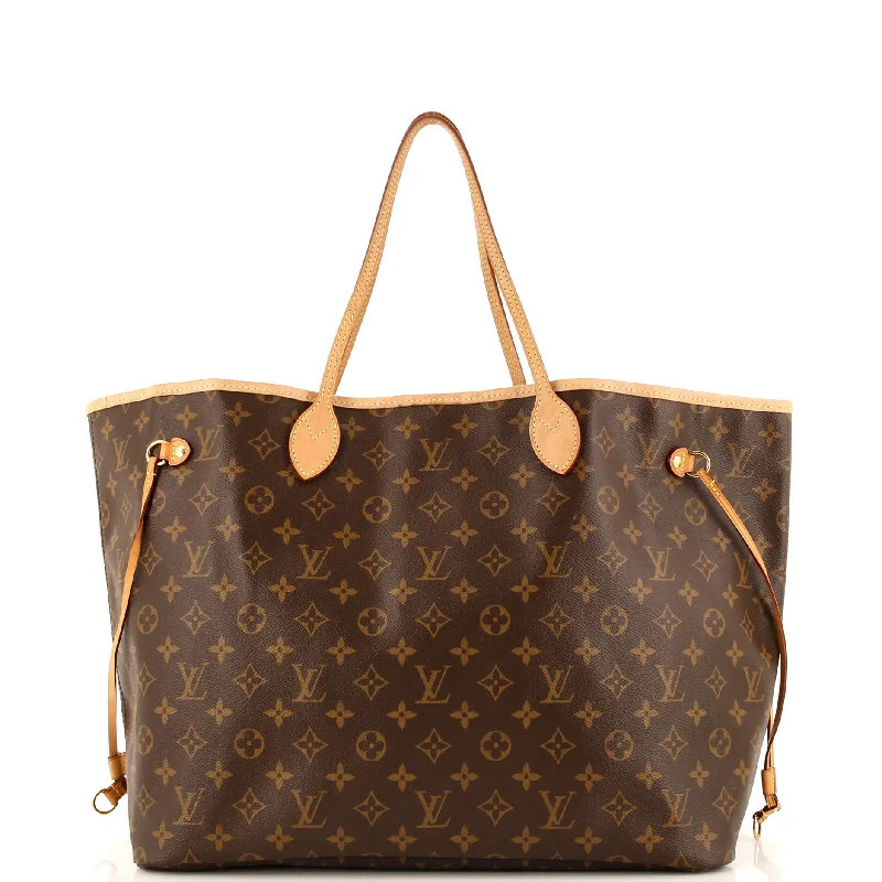 Female durable tote bags-Neverfull NM Tote Monogram Canvas GM