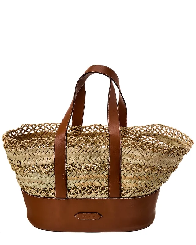 Women's embroidered crossbody bags-POOLSIDE The Cannes Large Straw Tote