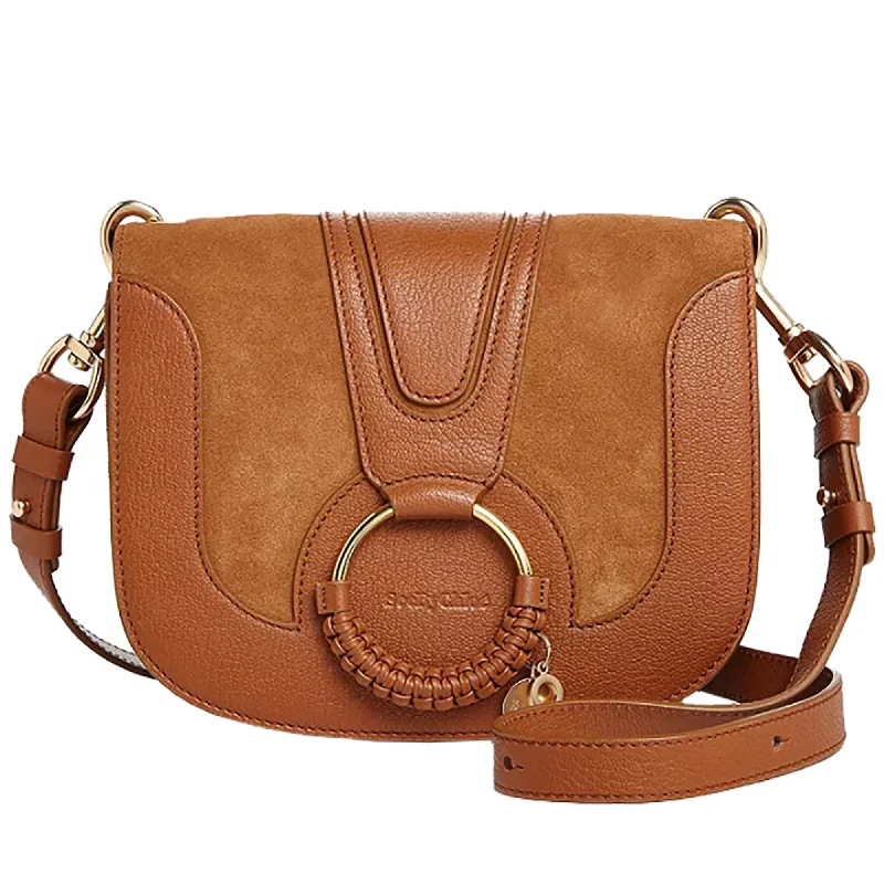 Ladies vibrant crossbody bags-See by Chloe Hana Small Suede & Leather Crossbody Carmelo One Size