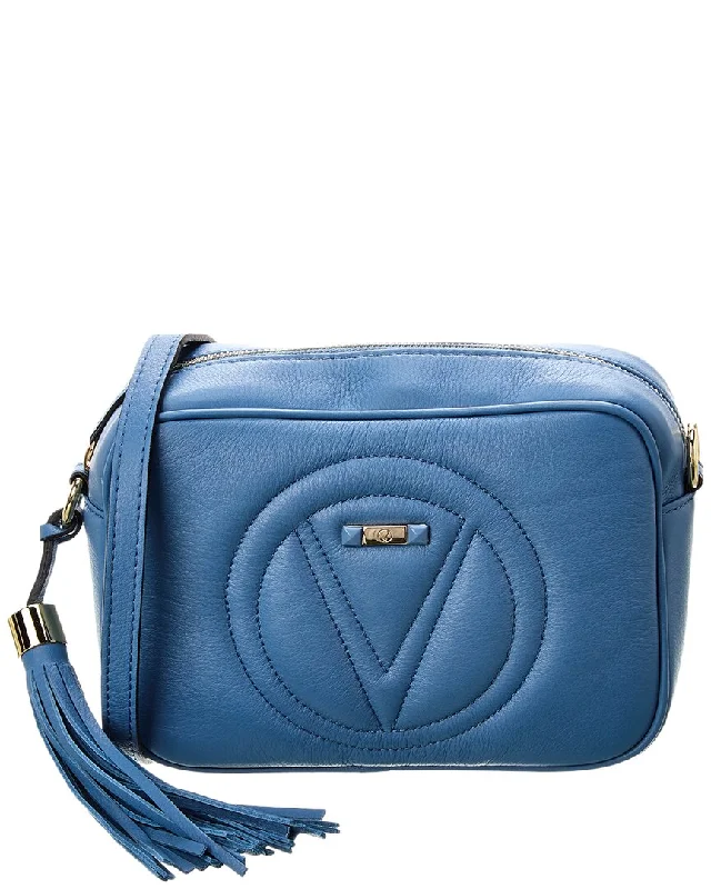 Ladies embroidered sling bags-Valentino by Mario Valentino Mia Signature Leather Crossbody