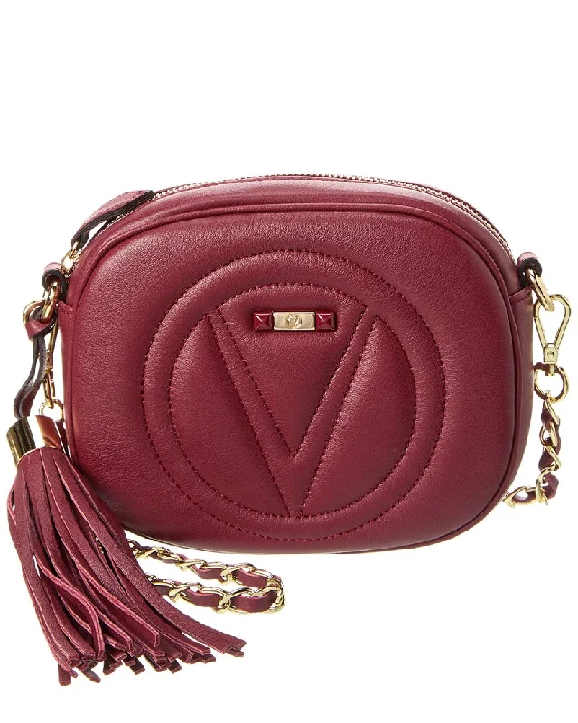 Women's oversized sling bags-Valentino by Mario Valentino Nina Signature Leather Crossbody