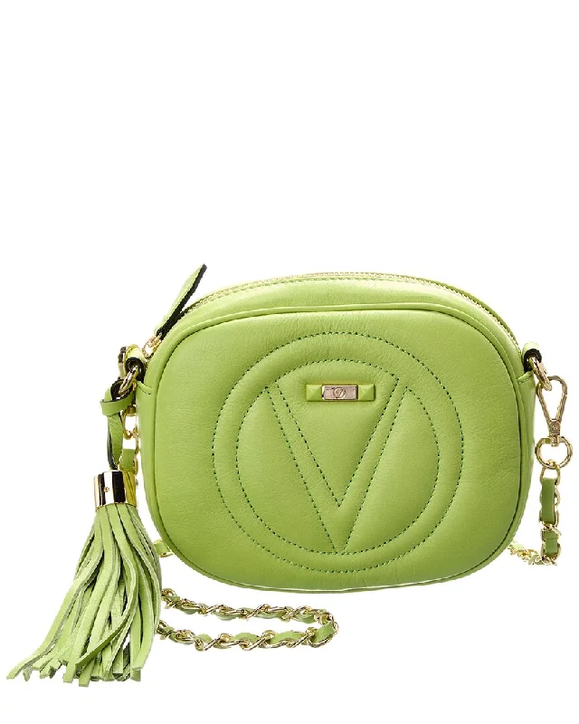 Female stylish backpacks-Valentino by Mario Valentino Nina Signature Leather Crossbody