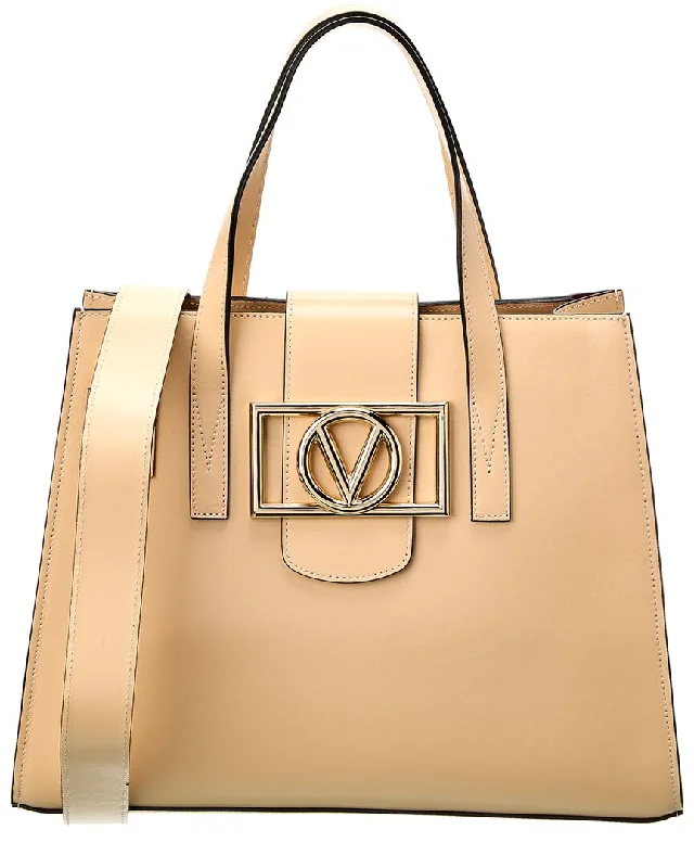 Ladies modern handbags-Valentino by Mario Valentino Noella Super V Leather Tote