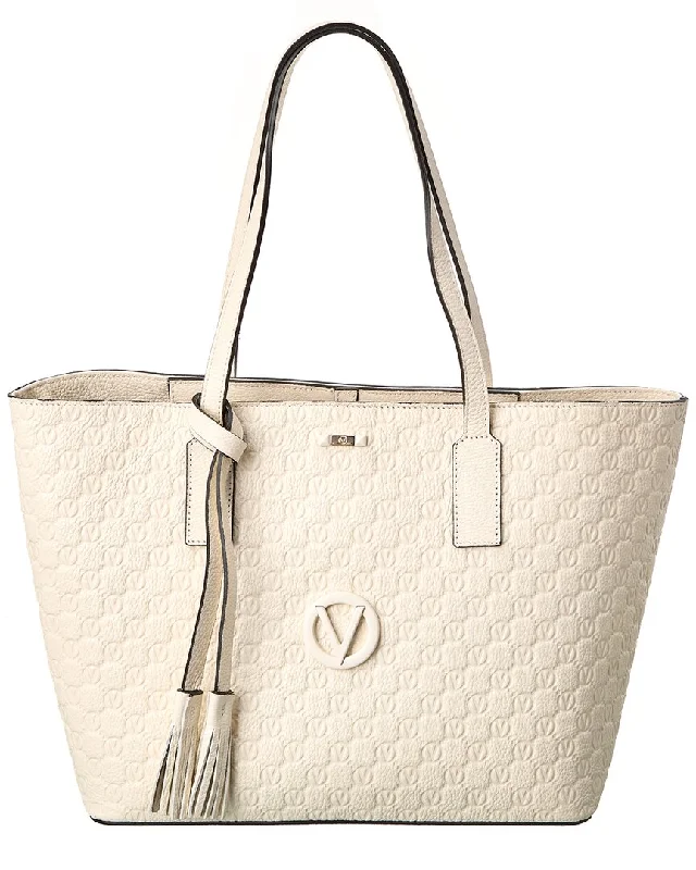 Ladies premium hobo bags-Valentino by Mario Valentino Soho Dollaro Monogram Leather Tote