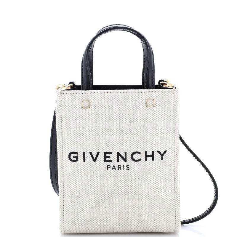 Female chic shoulder bags-Vertical G-Tote Canvas Mini