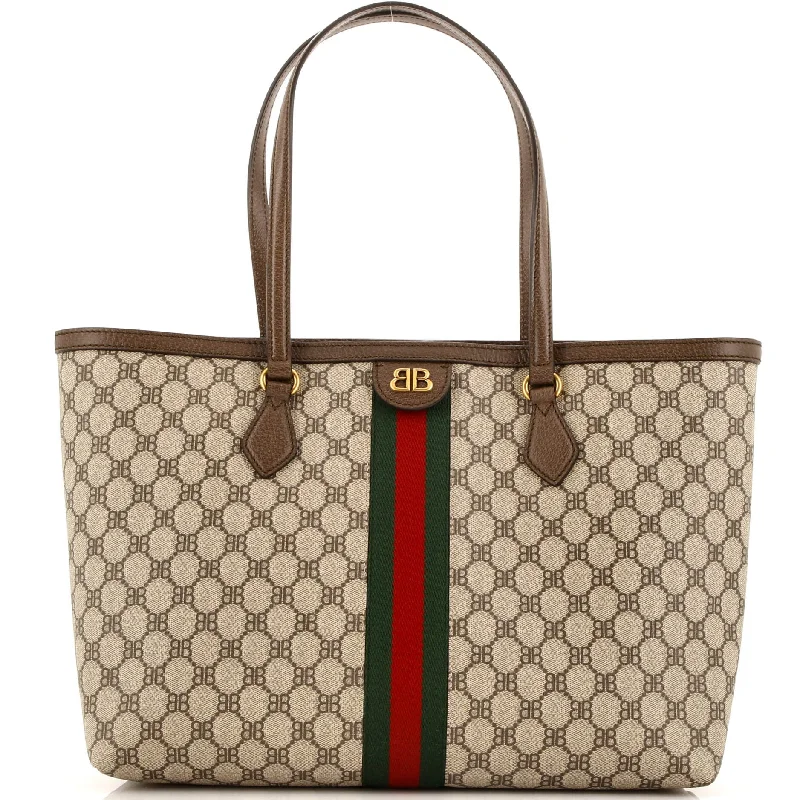 Women's small handbags-x Gucci The Hacker Project Tote BB Coated Canvas Medium