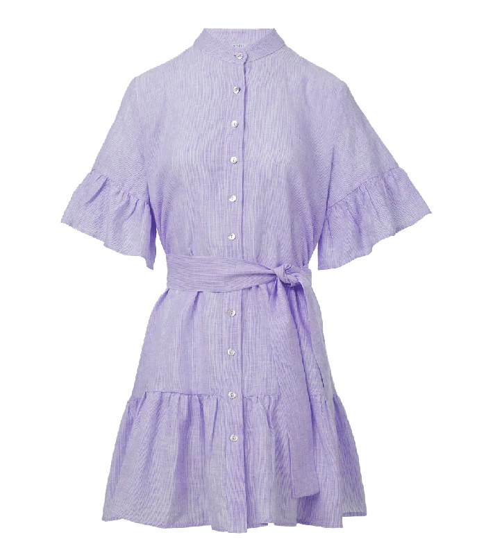 female swim wraps-Chara Ruffle Shirtdress