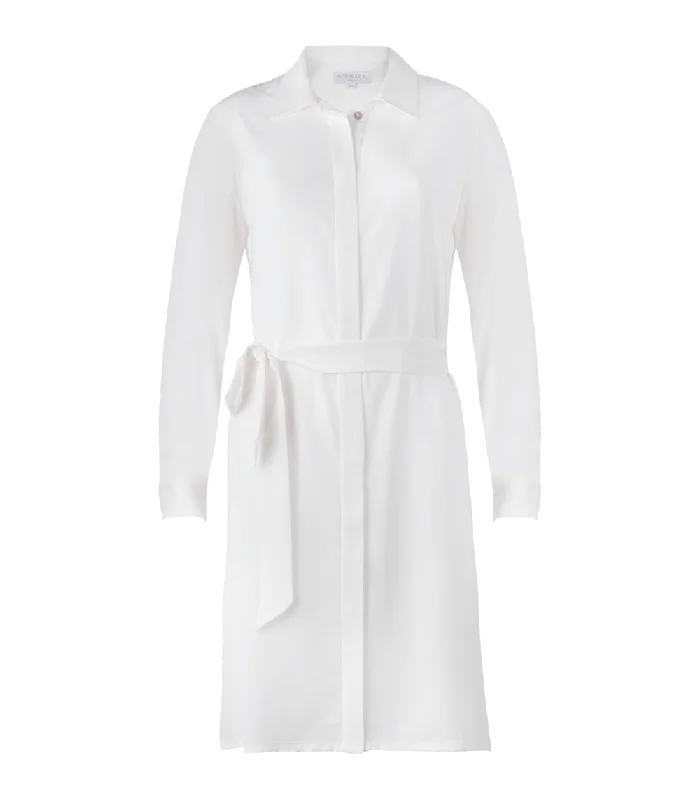 women’s wool-blend jackets-Hera Silk Shirtdress